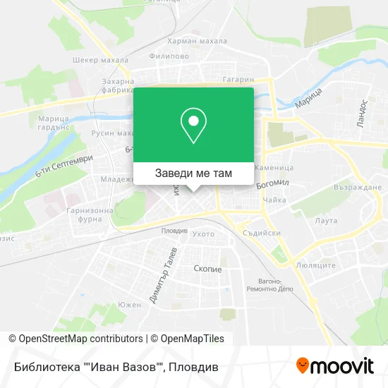 Библиотека ""Иван Вазов"" карта