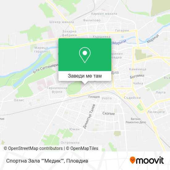Спортна Зала ""Медик"" карта