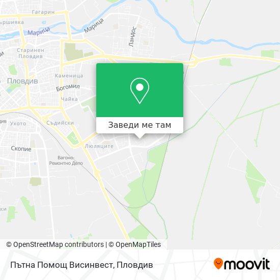 Пътна Помощ Висинвест карта
