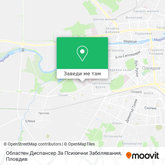 Областен Диспансер За Психични Заболявания карта