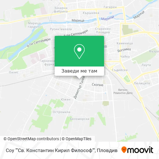 Соу ""Св. Константин Кирил Философ"" карта