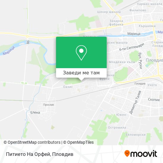 Питието На Орфей карта