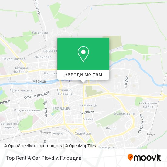 Top Rent A Car Plovdiv карта