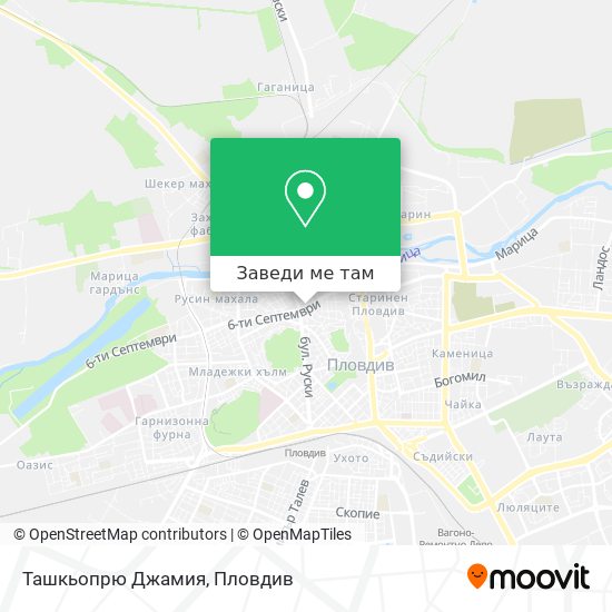 Ташкьопрю Джамия карта