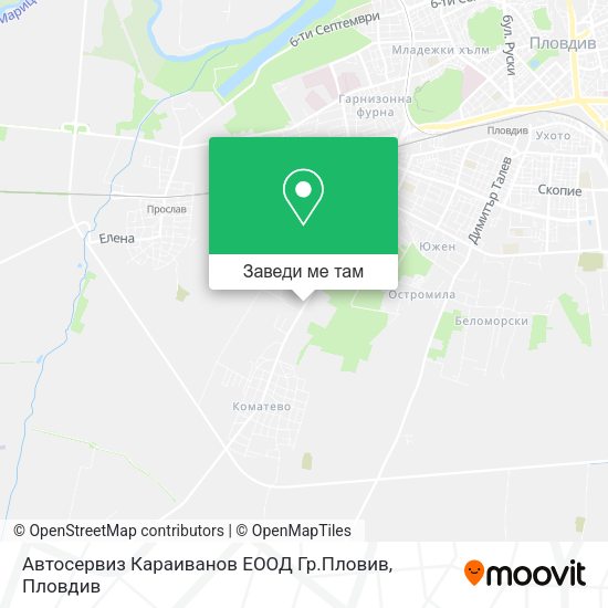 Автосервиз Караиванов ЕООД Гр.Пловив карта