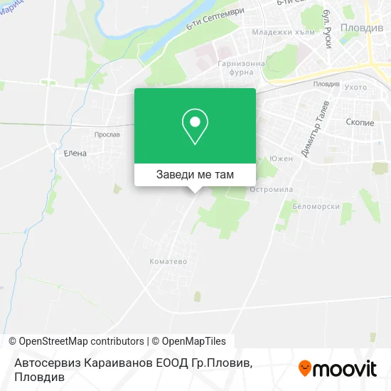 Автосервиз Караиванов ЕООД Гр.Пловив карта