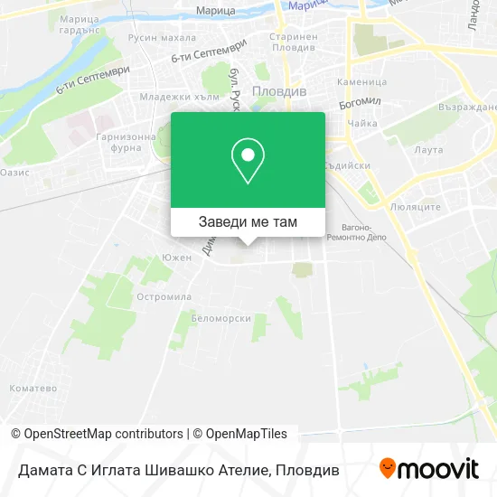 Дамата С Иглата Шивашко Ателие карта