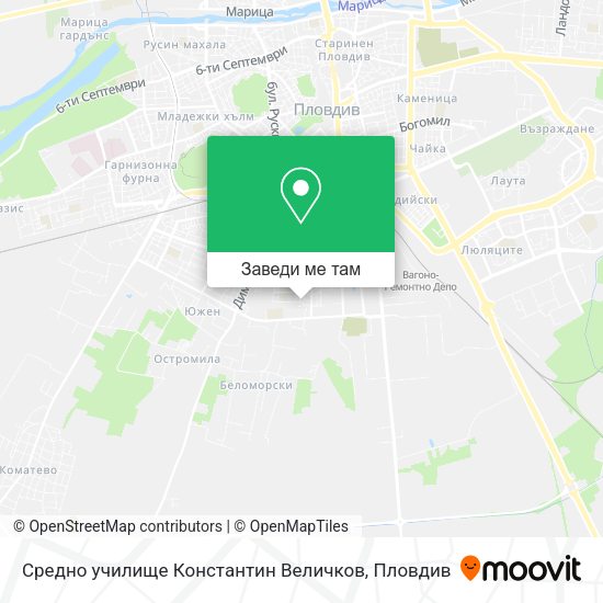 Средно училище Константин Величков карта