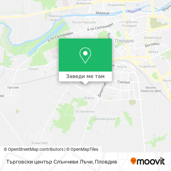 Търговски център Слънчеви Лъчи карта