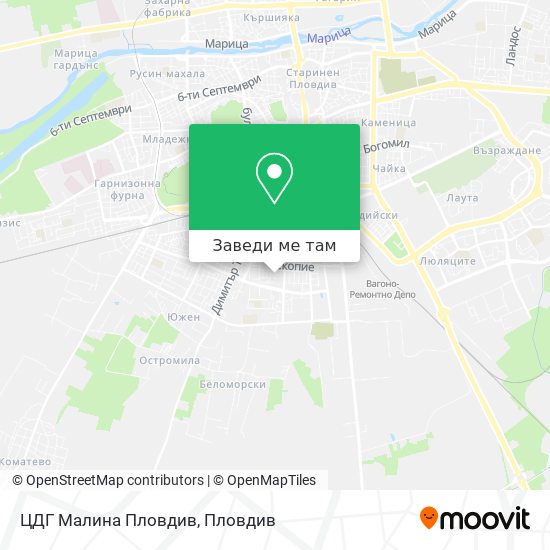 ЦДГ Малина Пловдив карта