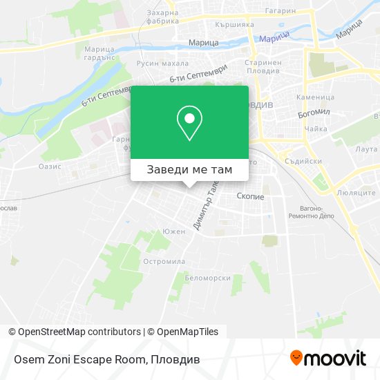 Osem Zoni Escape Room карта