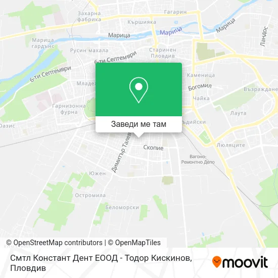 Смтл Констант Дент ЕООД - Тодор Кискинов карта