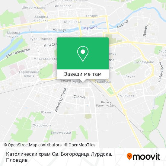 Католически храм Св. Богородица Лурдска карта