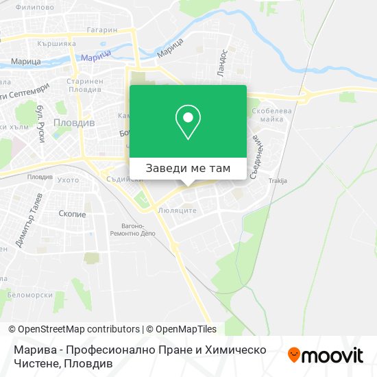 Марива - Професионално Пране и Химическо Чистене карта