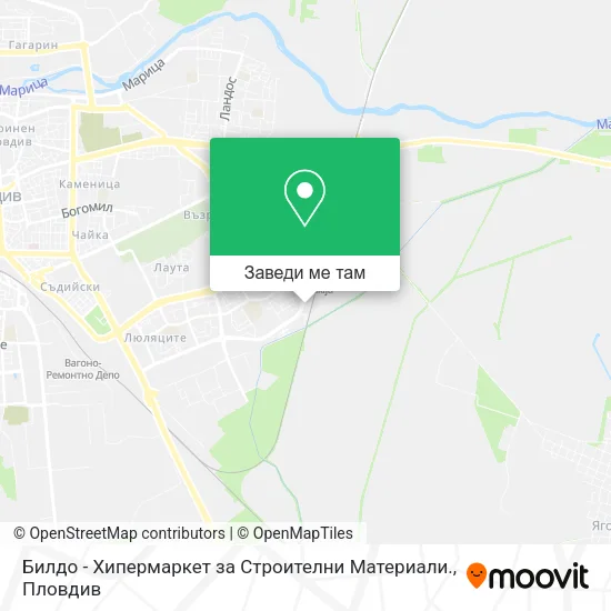 Билдо - Хипермаркет за Строителни Материали. карта
