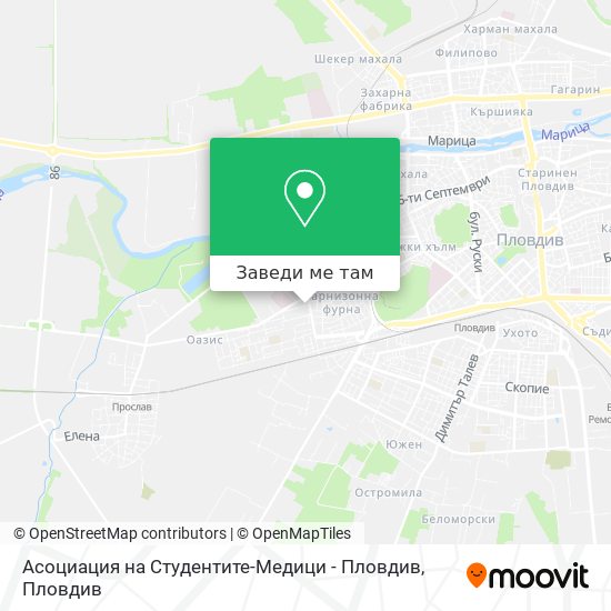 Асоциация на Студентите-Медици - Пловдив карта