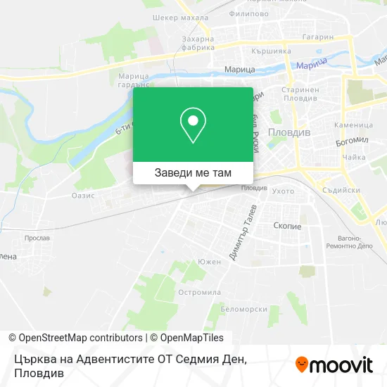 Църква на Адвентистите ОТ Седмия Ден карта