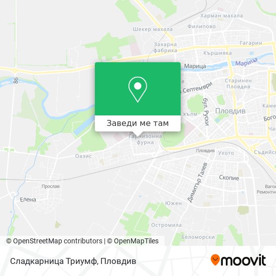 Сладкарница Триумф карта