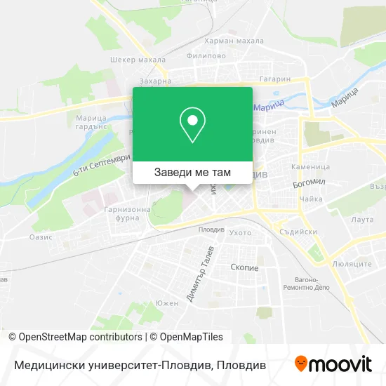 Медицински университет-Пловдив карта