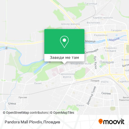 Pandora Mall Plovdiv карта
