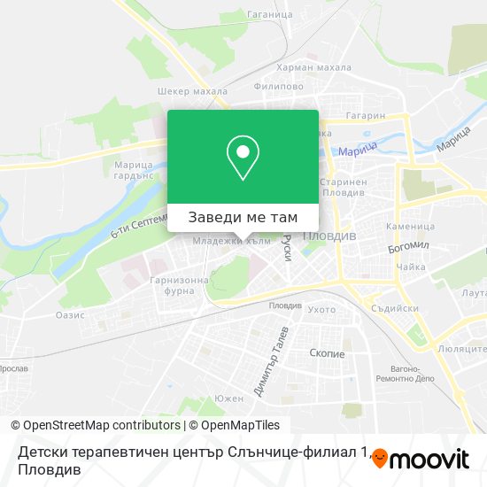 Детски терапевтичен център Слънчице-филиал 1 карта