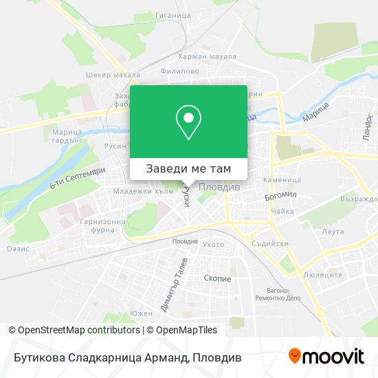Бутикова Сладкарница Арманд карта