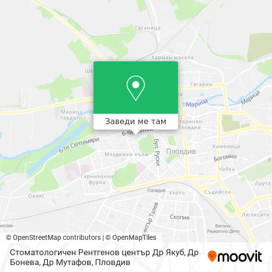 Стоматологичен Рентгенов център Др Якуб, Др Бонева, Др Мутафов карта