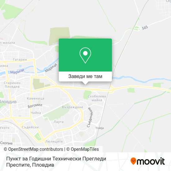 Пункт за Годишни Технически Прегледи Преспите карта
