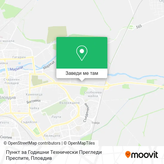 Пункт за Годишни Технически Прегледи Преспите карта