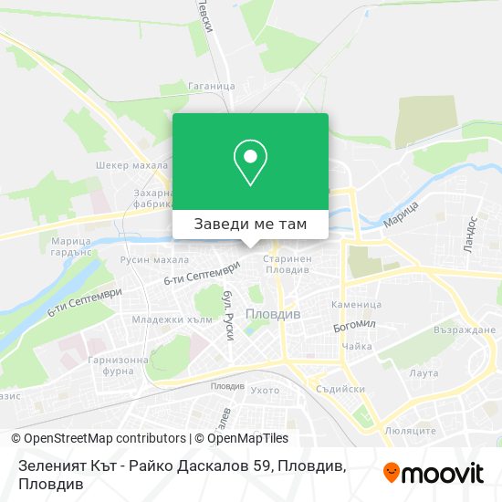 Зеленият Кът - Райко Даскалов 59, Пловдив карта
