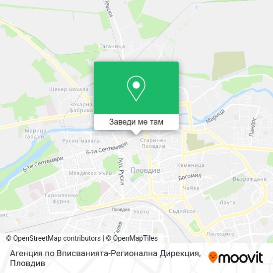 Агенция по Вписванията-Регионална Дирекция карта
