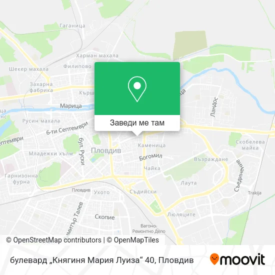 булевард „Княгиня Мария Луиза“ 40 карта