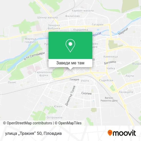 улица „Тракия“ 50 карта