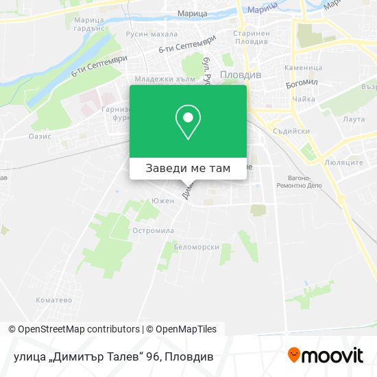 улица „Димитър Талев“ 96 карта