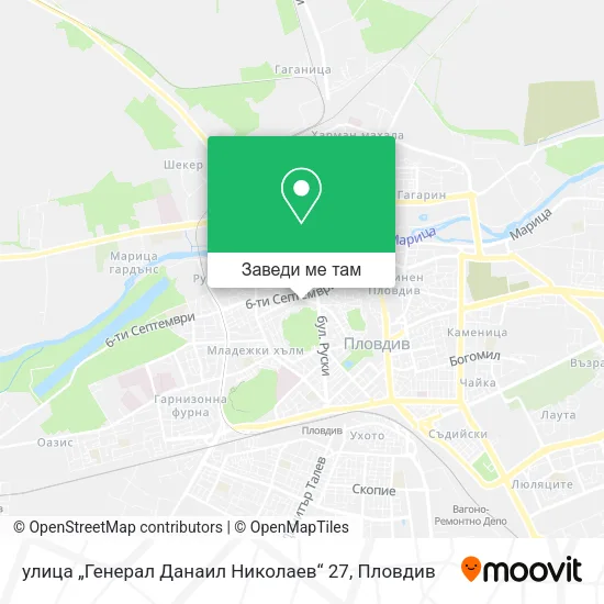 улица „Генерал Данаил Николаев“ 27 карта