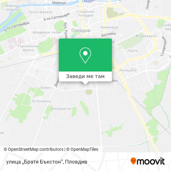 улица „Братя Бъкстон“ карта