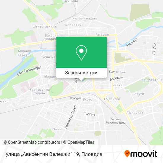 улица „Авксентий Велешки“ 19 карта