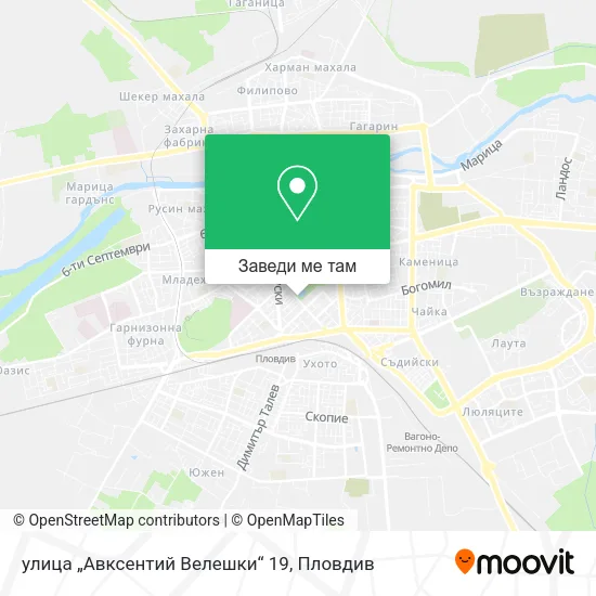улица „Авксентий Велешки“ 19 карта