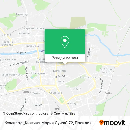 булевард „Княгиня Мария Луиза“ 72 карта
