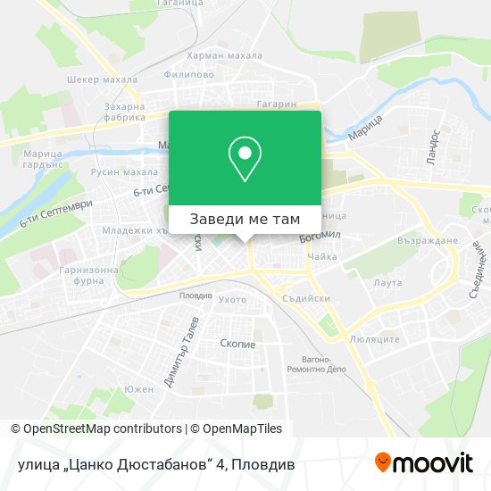 улица „Цанко Дюстабанов“ 4 карта