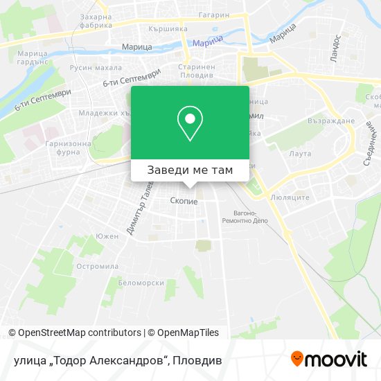 улица „Тодор Александров“ карта