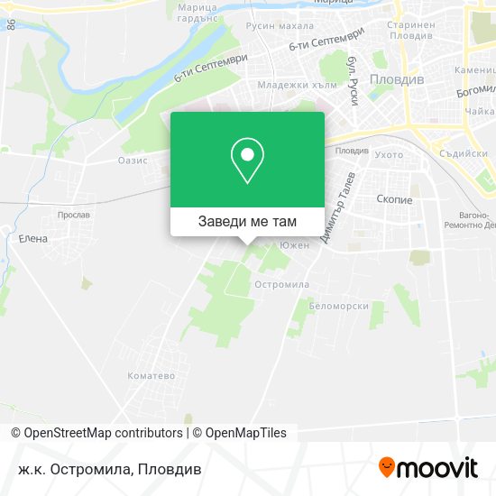 ж.к. Остромила карта