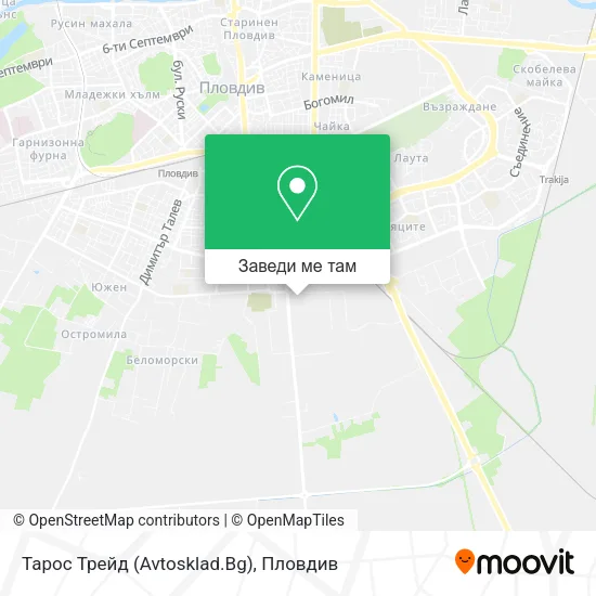 Тарос Трейд (Avtosklad.Bg) карта