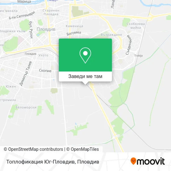 Топлофикация Юг-Пловдив карта