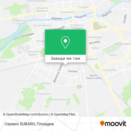 Сервиз SUBARU карта