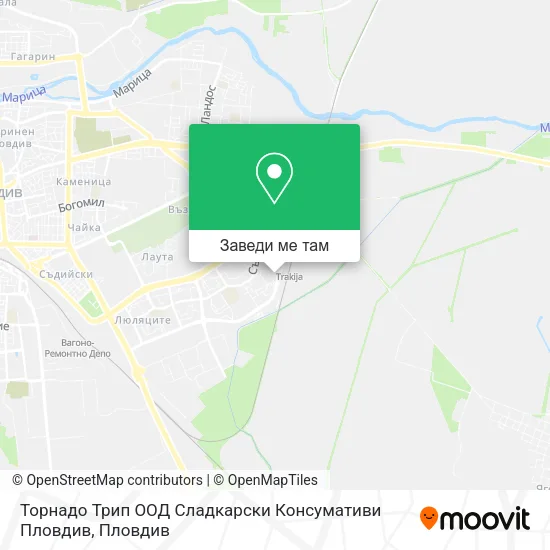 Торнадо Трип ООД Сладкарски Консумативи Пловдив карта