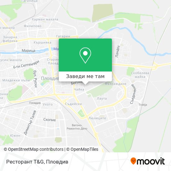 Ресторант T&G карта