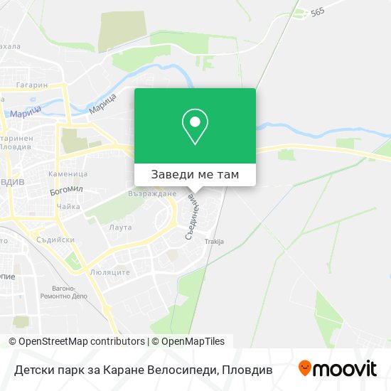Детски парк за Каране Велосипеди карта