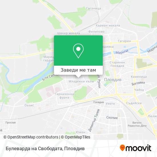 Булеварда на Свободата карта
