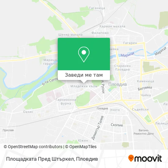 Площадката Пред Штъркел карта